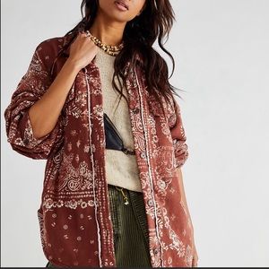Free People Bandana Ruby Jacket